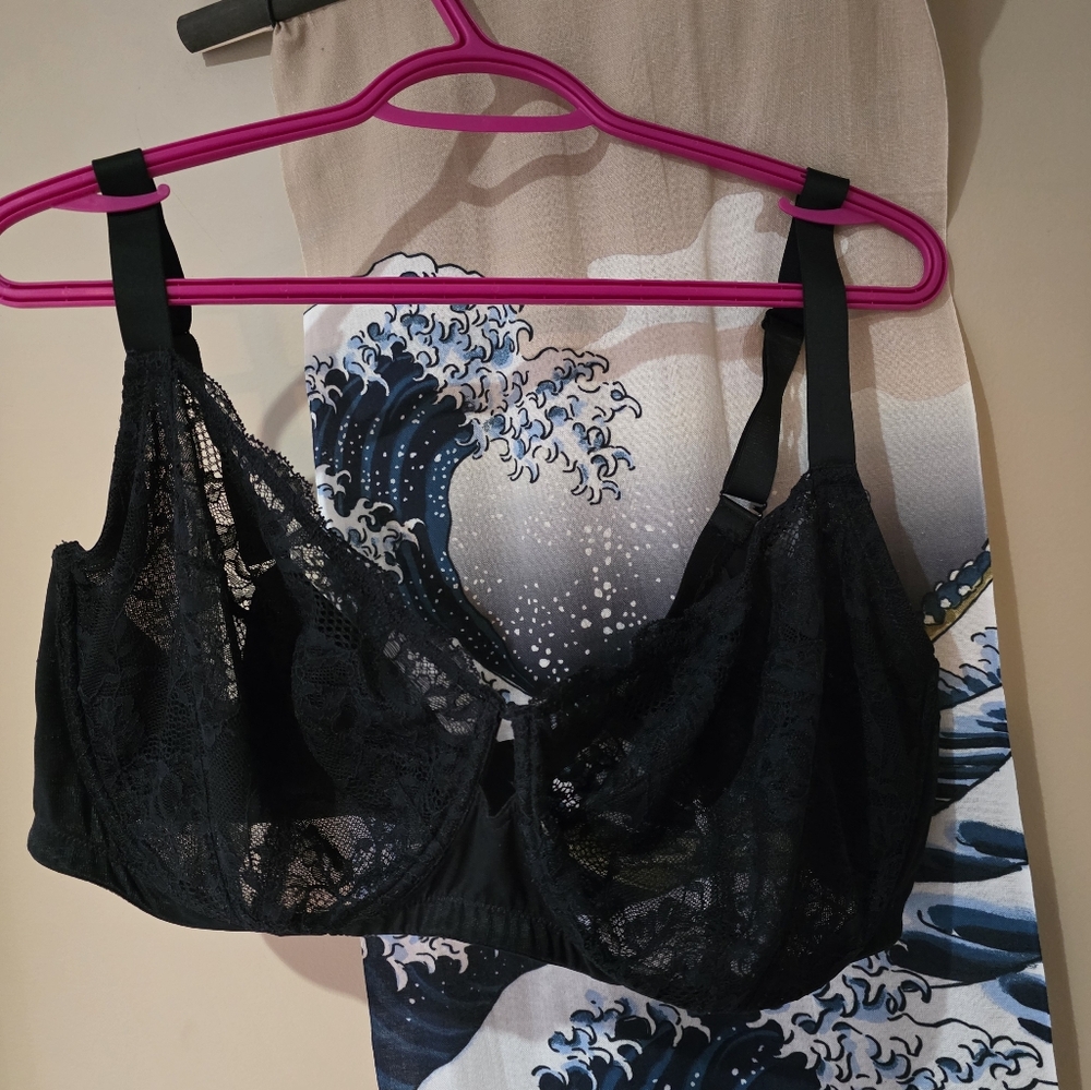 44G Understance Elegant Black Lace Bra